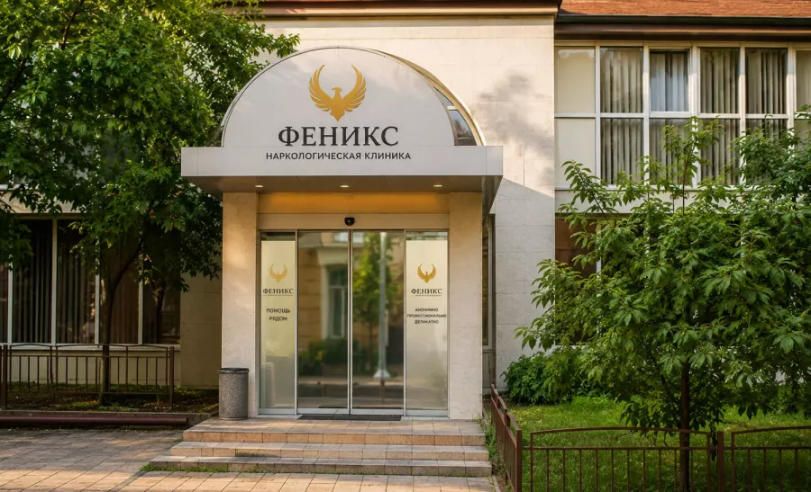 Вход в наркологическую клинику «Феникс» в Семилуках